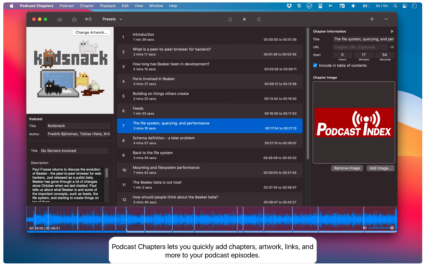 Add chapters to your podcast episodes